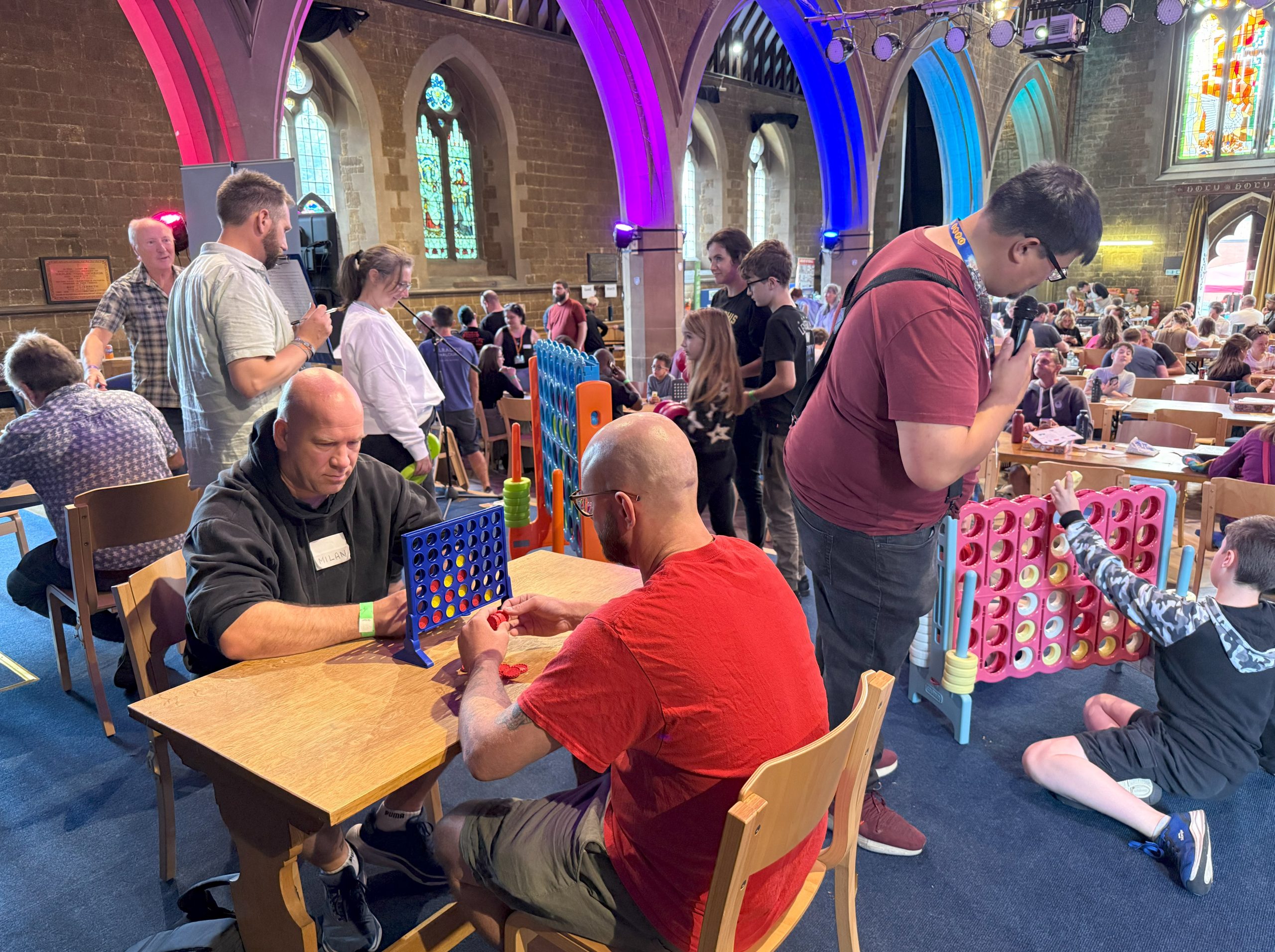 The Connect 4 tournament in full swing